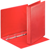 Esselte Essentials Presentation Ring Binder Polypropylene 4 D-Ring A4 25mm Rings Red (Pack 10) 49731 DD